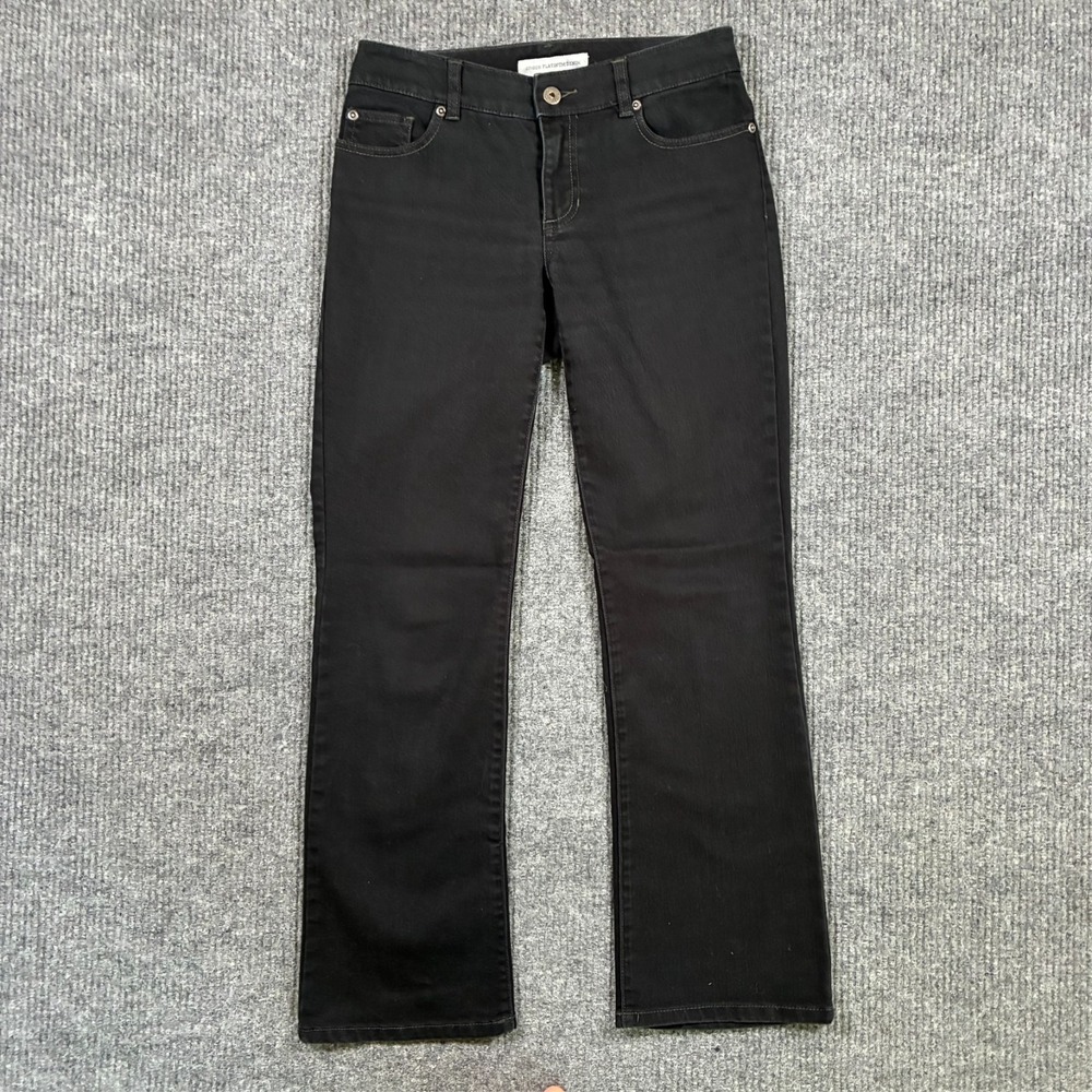 Chico's Platinum Denim Womens Jeans Size 00‎ Reg Black Classic Stretch Low Rise